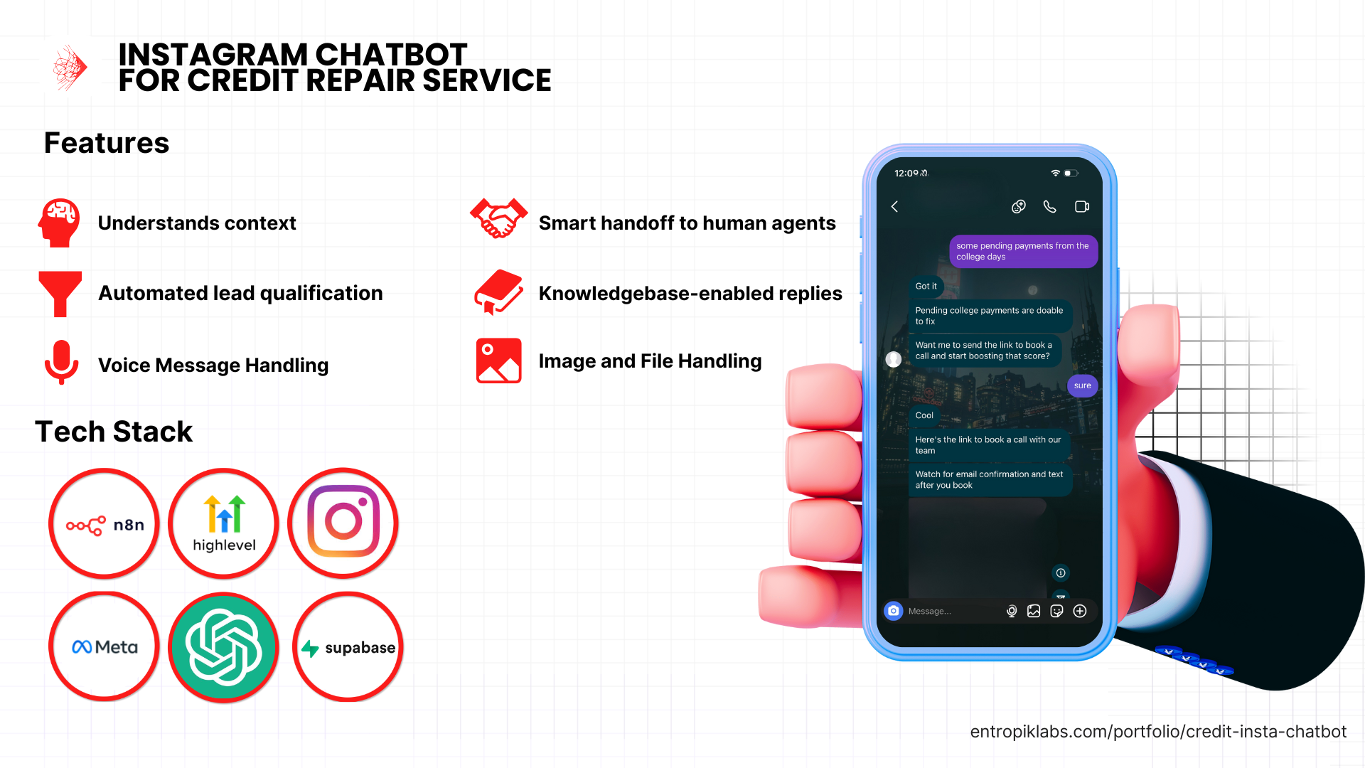Instagram AI Chatbot for Credit Repair Client