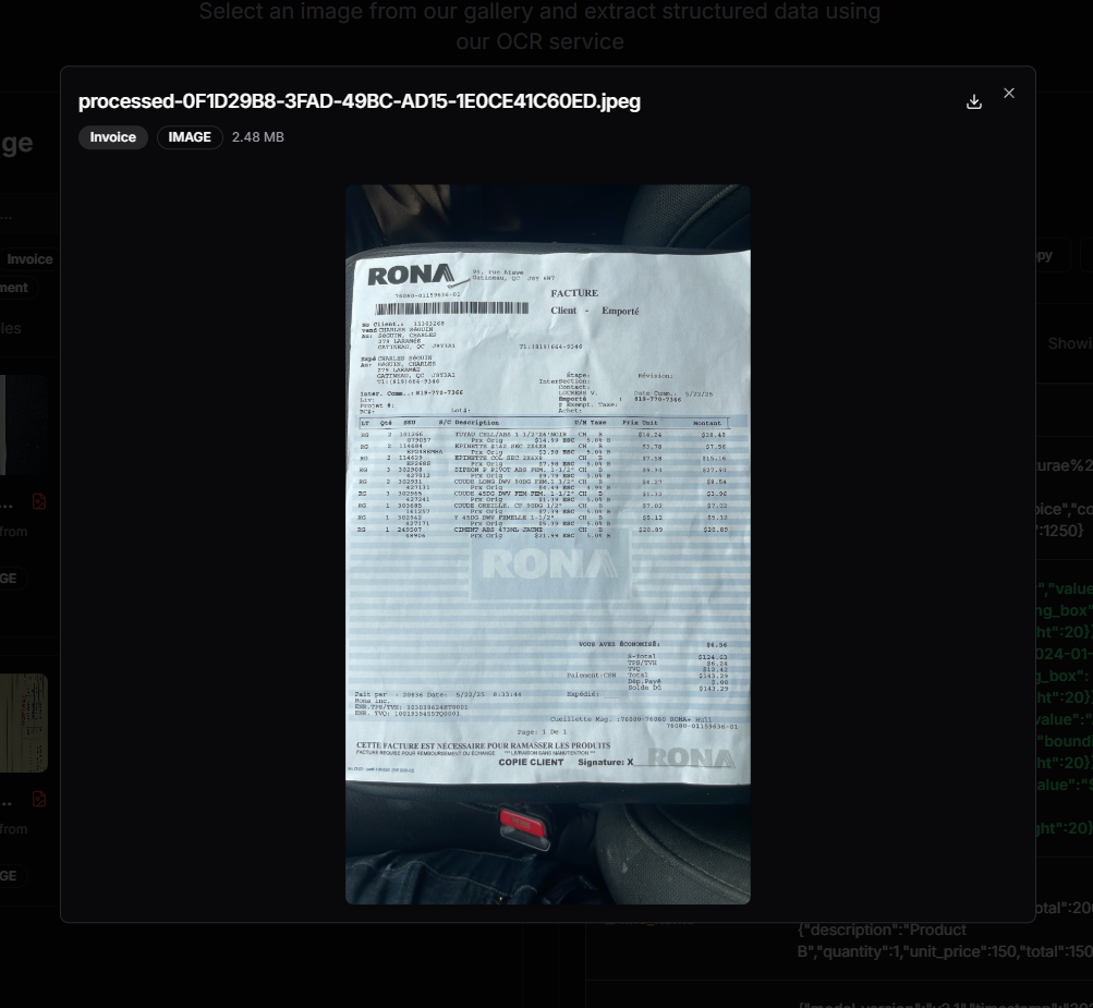 Invoice OCR & Data Extraction System - Gallery Image 1